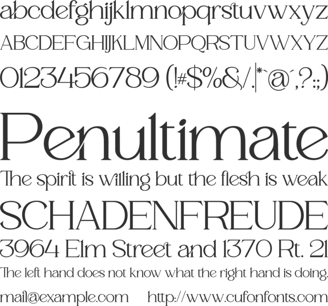 Mergian font preview