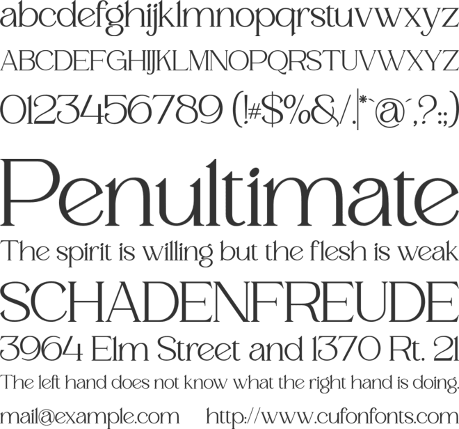 Mergian font preview