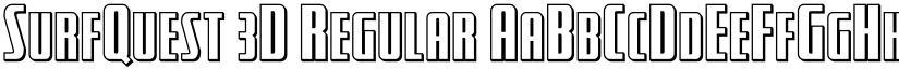 SurfQuest 3D Regular font