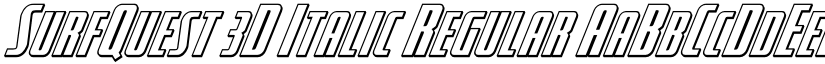 SurfQuest 3D Italic Regular font
