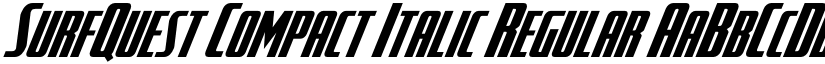 SurfQuest Compact Italic Regular font