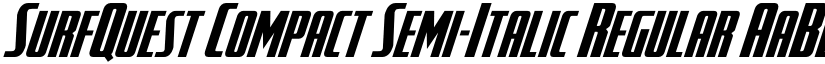 SurfQuest Compact Semi-Italic Regular font