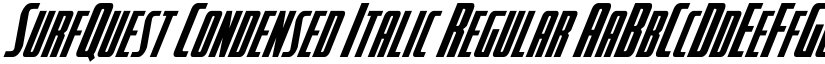 SurfQuest Condensed Italic Regular font