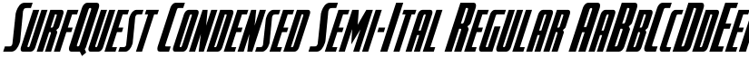 SurfQuest Condensed Semi-Ital Regular font