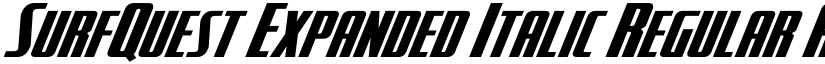 SurfQuest Expanded Italic Regular font