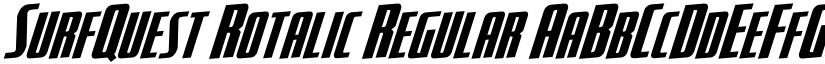 SurfQuest Rotalic Regular font