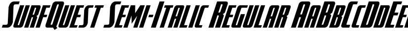 SurfQuest Semi-Italic Regular font