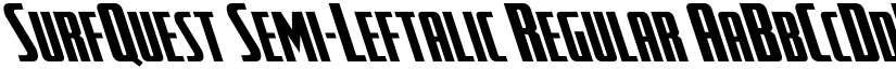 SurfQuest Semi-Leftalic Regular font