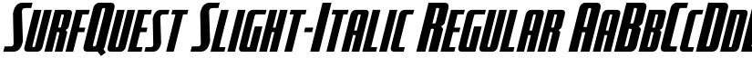 SurfQuest Slight-Italic Regular font