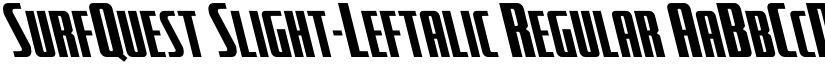 SurfQuest Slight-Leftalic Regular font
