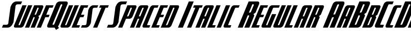 SurfQuest Spaced Italic Regular font