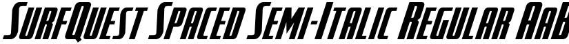 SurfQuest Spaced Semi-Italic Regular font
