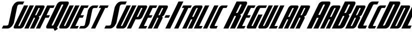SurfQuest Super-Italic Regular font