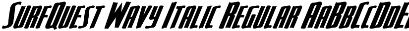 SurfQuest Wavy Italic Regular font