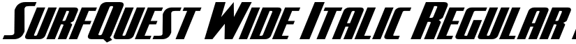 SurfQuest Wide Italic Regular font