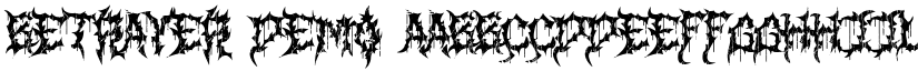 Betrayer DEMO font