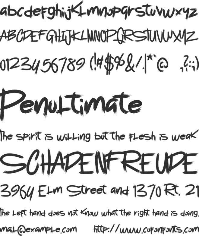 Zombie Attack font preview