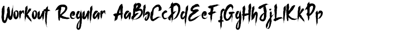 Workout Regular font