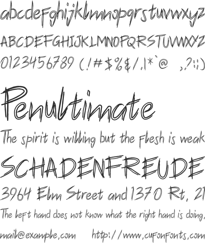 The Scarecrow font preview