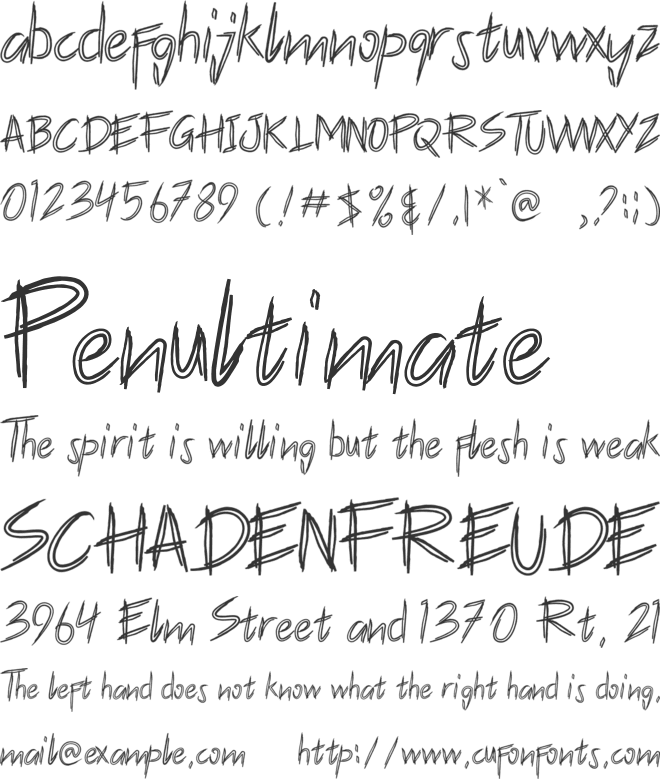 The Scarecrow font preview