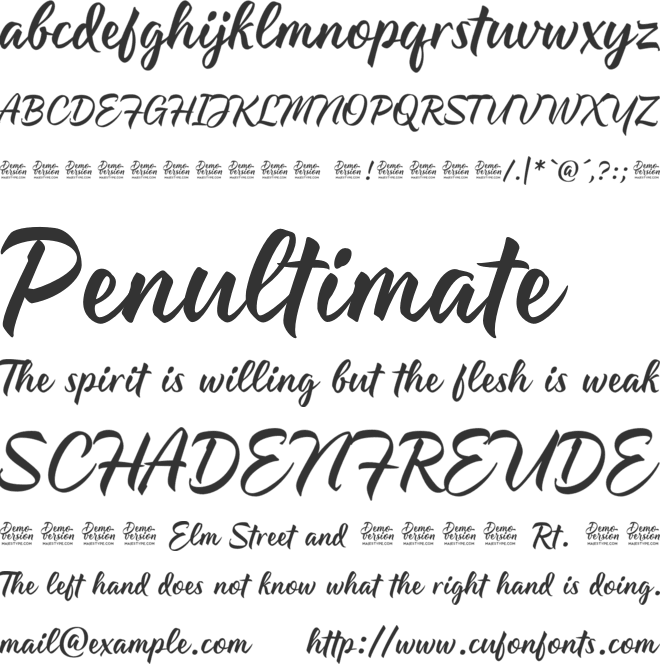 Berpatu font preview
