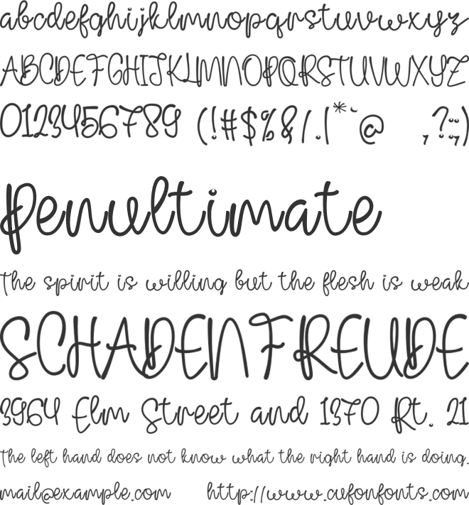 Romantic Story font preview