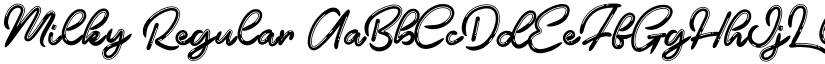 Milky Regular font
