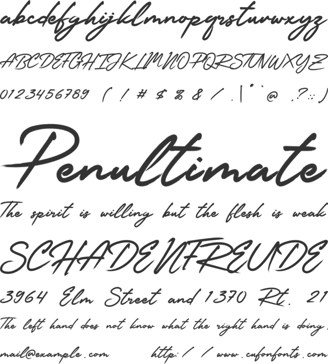 Mantreya font preview