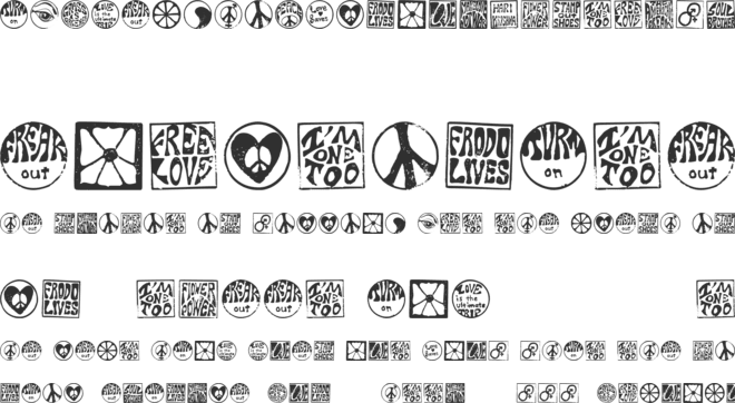 Hippy Stamps font preview