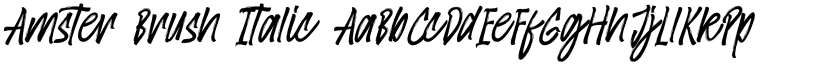 Amster Brush Italic font