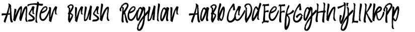 Amster Brush Regular font