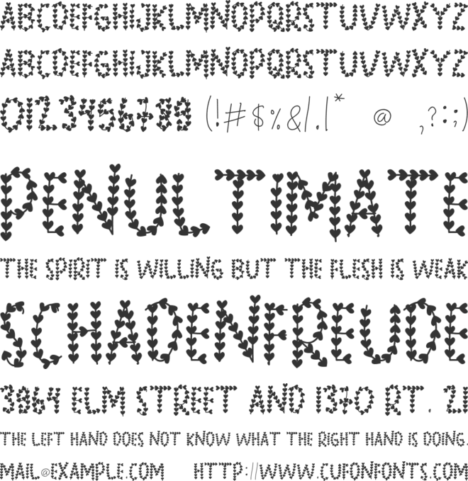 LOVE FOREVER font preview