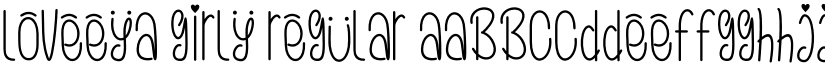 Loveeya Girly Regular font
