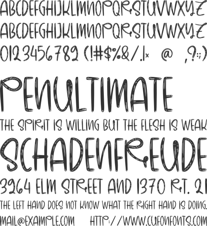 Baby Strawberry font preview