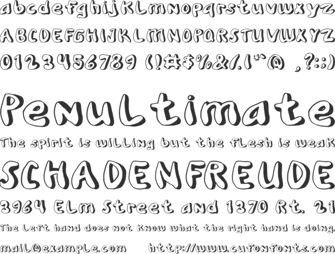 GAME COMIC font preview