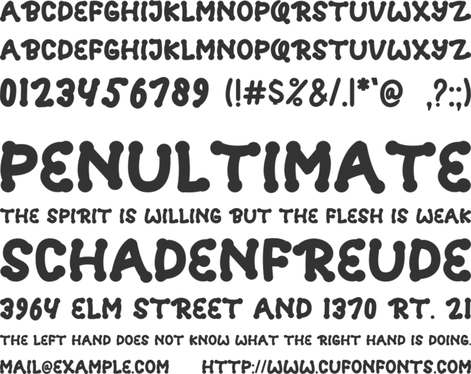 UNICORN WORLD font preview