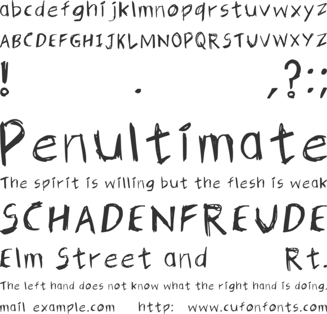 Main font preview