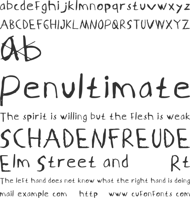 Rzknertfont font preview