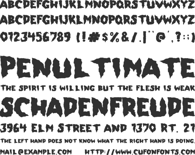 Side Of Monster font preview