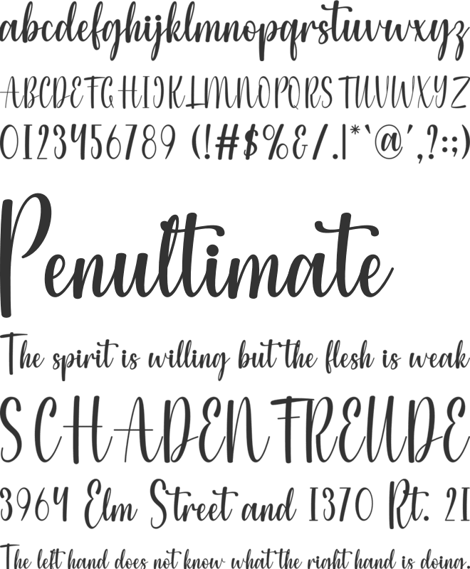 Agleisya font preview