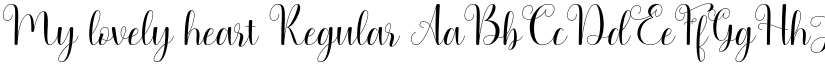 My lovely heart Regular font