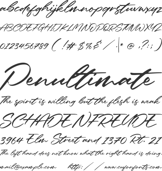 Galaksie font preview