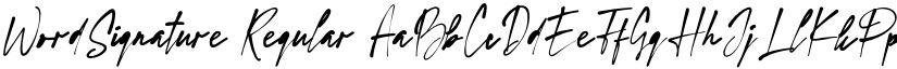 WordSignature Regular font