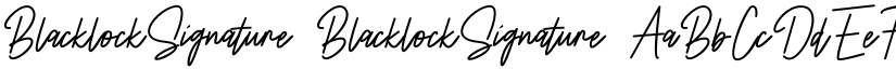 BlacklockSignature font download