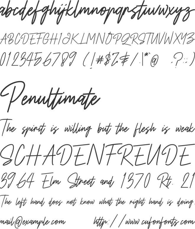 BlacklockSignature font preview