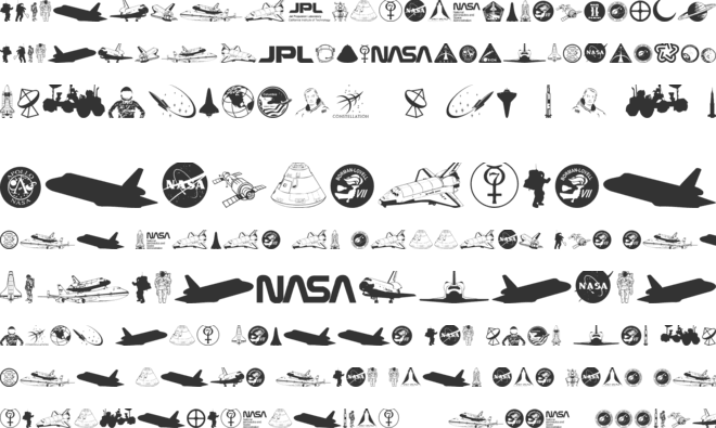 NASA Dings font preview