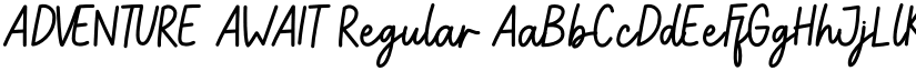 ADVENTURE AWAIT Regular font