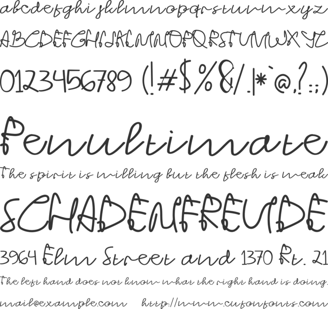 Strong Heart font preview