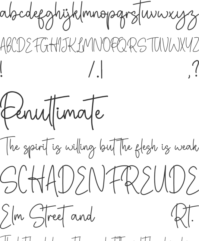 Begittera font preview