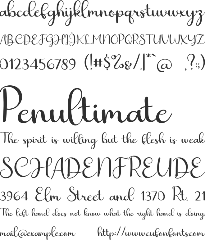Simple Marker font preview
